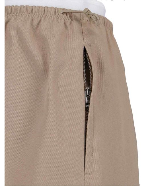 Alexander Wang Natural Cotton Trousers, Taupe, Mid-Rise