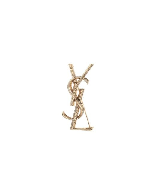 Saint Laurent White "opyum" Brooch