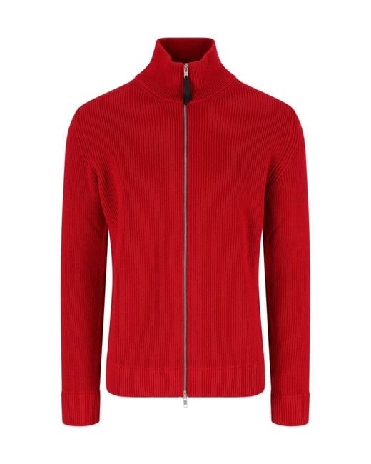 Maison Margiela Red Zip Cardigan for men