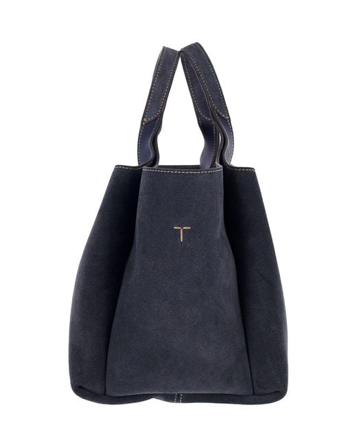 Tod's Blue Style Mini Calf Leather Handbag For