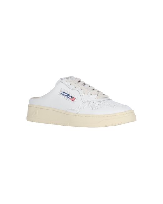 Mules Sneakers "Medalist Low" di Autry in White