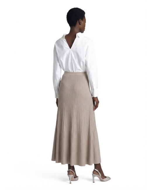 Giorgio Armani Gray Pleated Maxi Skirt