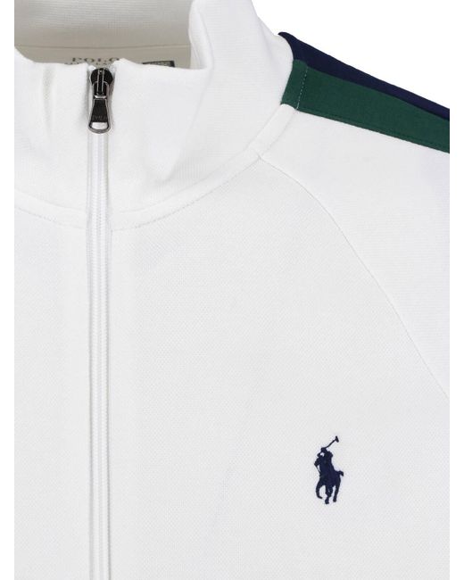 Polo Ralph Lauren Gray Zip-Up Cotton Blend Sweatshirt for men