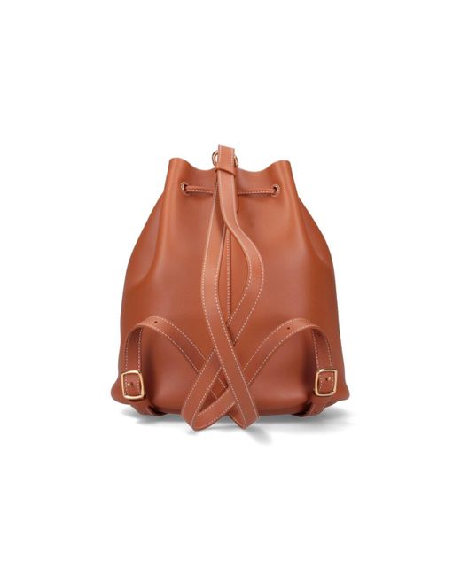 Zaino "Extra Drawstring" di Loro Piana in Orange