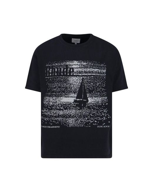 Rhude Black Minimalist T-Shirt With Crew Neckline for men