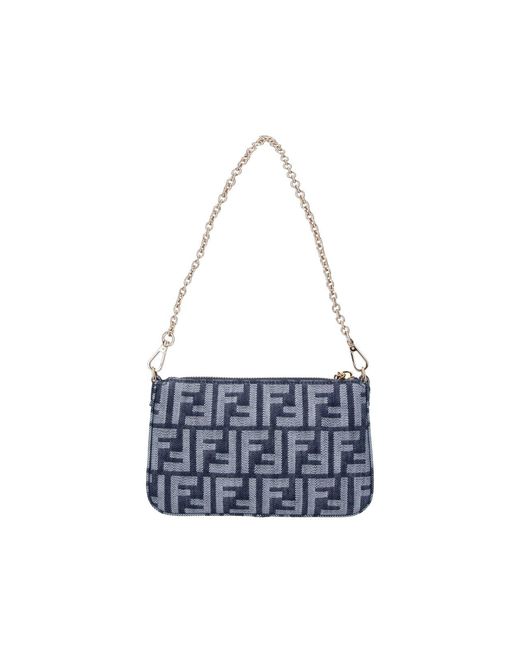 Fendi White Shoulder Pouch "Baguette"