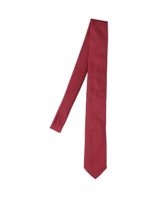 Ferragamo Red Striped Tie for men