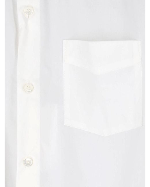 MM6 by Maison Margiela White Shirt Tulle Detail