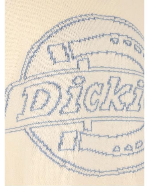 Dickies White 100% Acrylic Crewneck Sweater for men