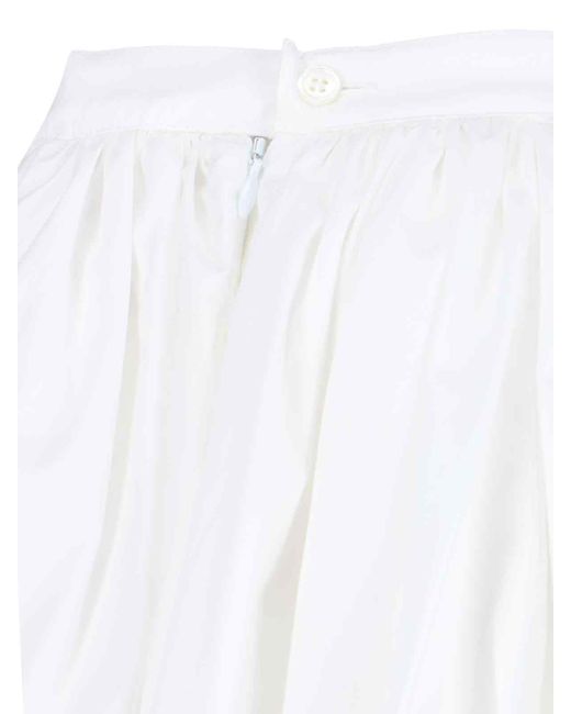 Marni White Balloon Midi Skirt