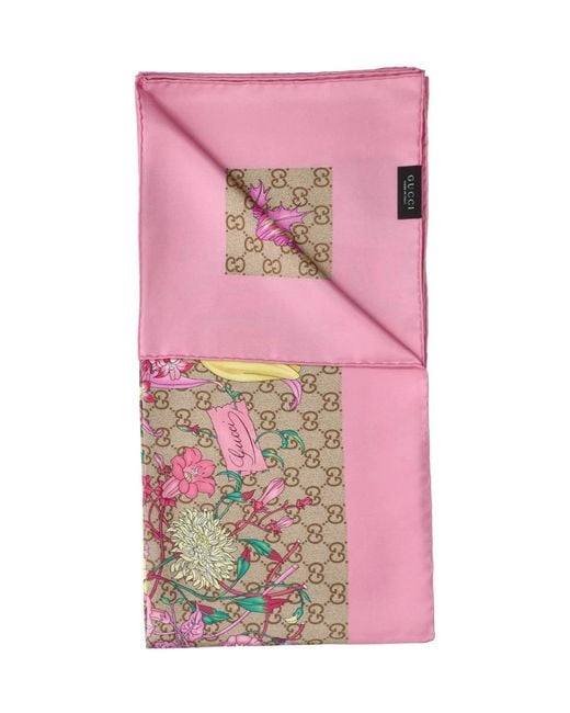 Gucci Pink Scarf "Flora"
