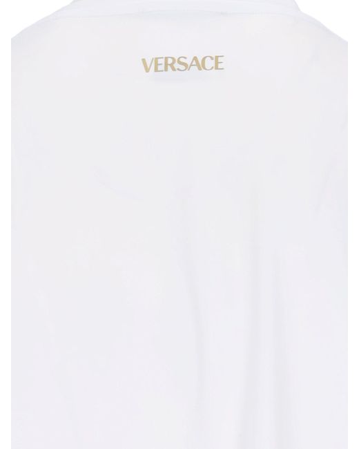 T-shirt greca gym di Versace in White da Uomo