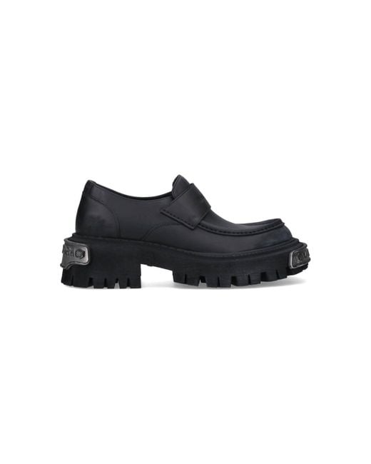 Balenciaga Black "Tractor" Platform Loafers for men