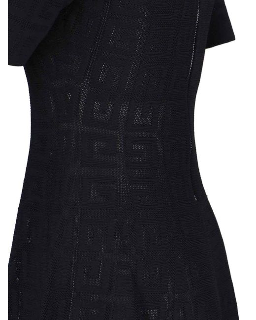 Givenchy Black 4g Jacquard Mini Dress