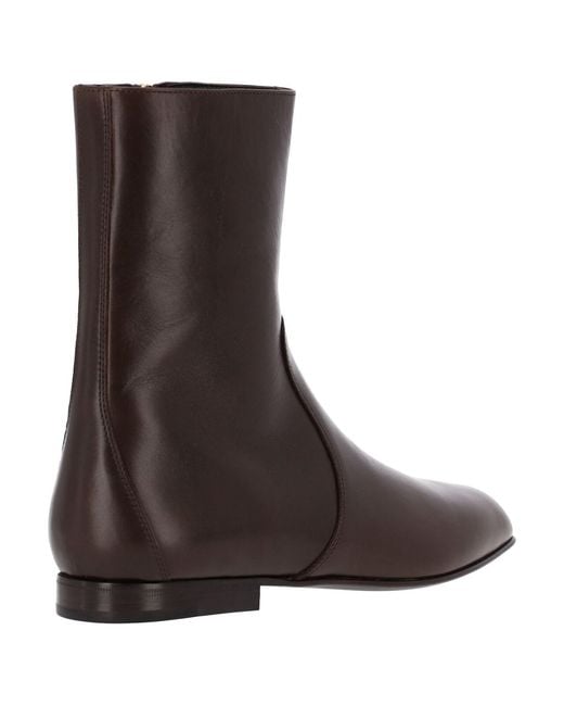 Khaite Brown Ankle Boots "Colt"