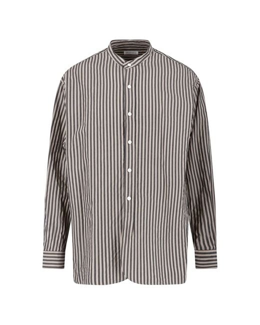 Kaptain Sunshine Gray Striped Shirt for men