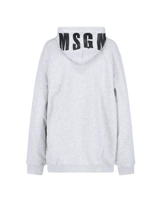 MSGM White Logo Sweatshirt
