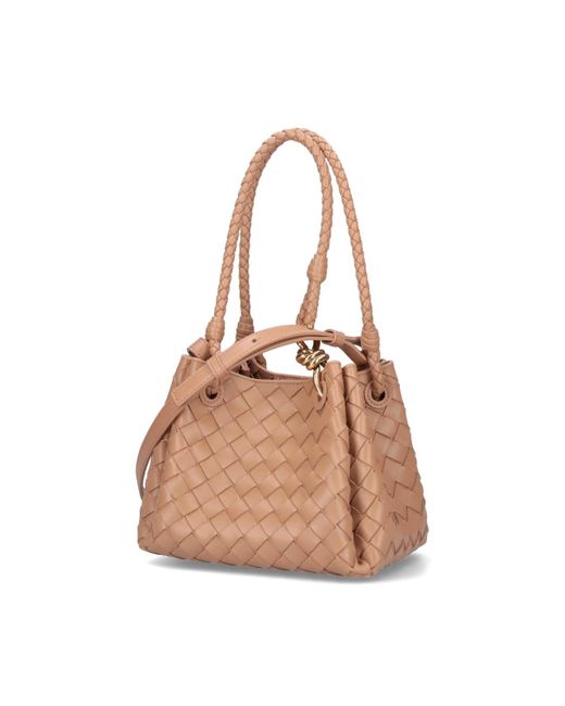 Borsa Piccola "Parachute" di Bottega Veneta in Natural