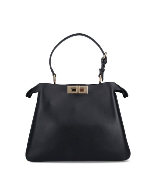 Fendi Black Medium Shoulder Bag "Peekaboo"