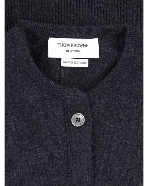 Thom Browne Blue Cardigan "4-Bar"