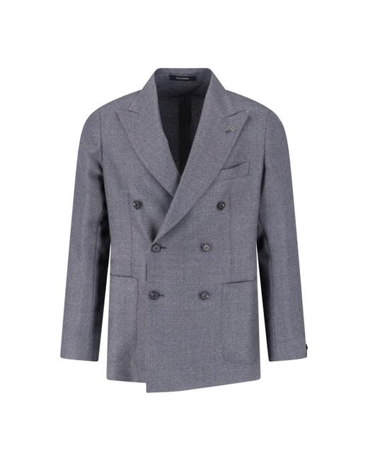 Tagliatore Gray 100% Virgin Wool Tailored Jacket for men