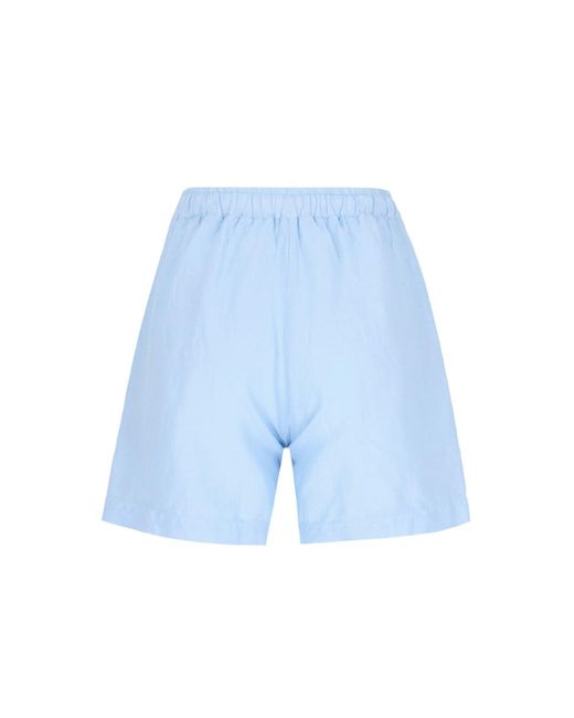 Finamore 1925 Blue Silk And Cotton Shorts