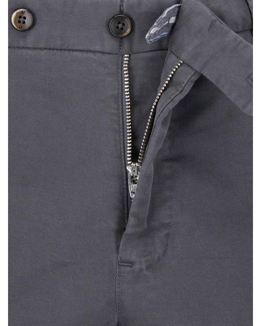 PT Torino Gray Cotton Pants for men