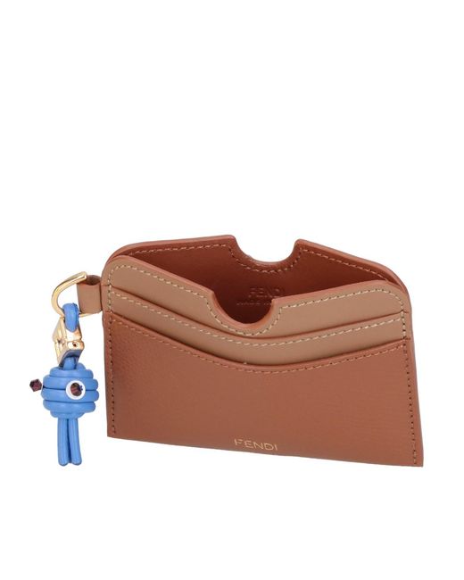 Fendi Brown Cardholder "Ff Diamonds"