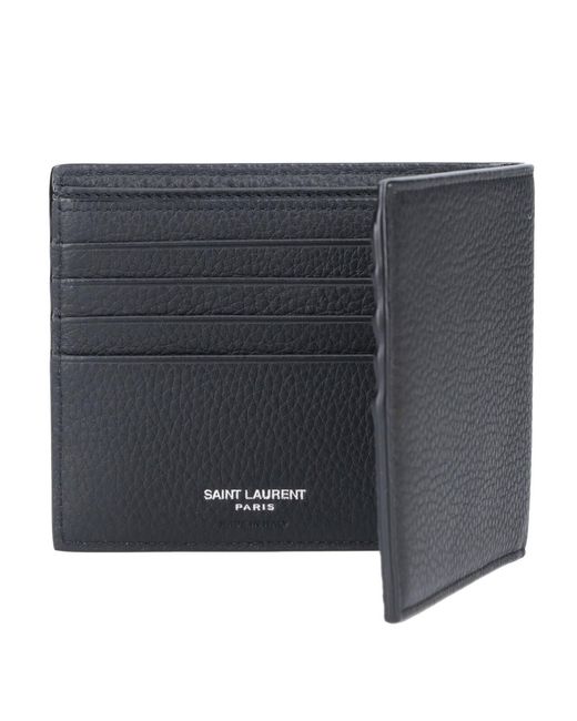 Saint Laurent Blue "Tiny Cassandre East/West" Wallet for men