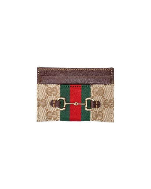 Gucci White Cardholder "Horsebit Web"