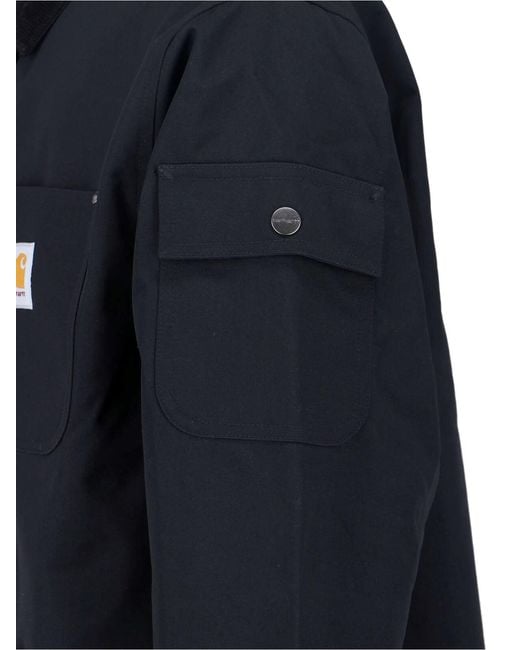 Carhartt Blue Clapton Structured Four Pocket Jacket for men