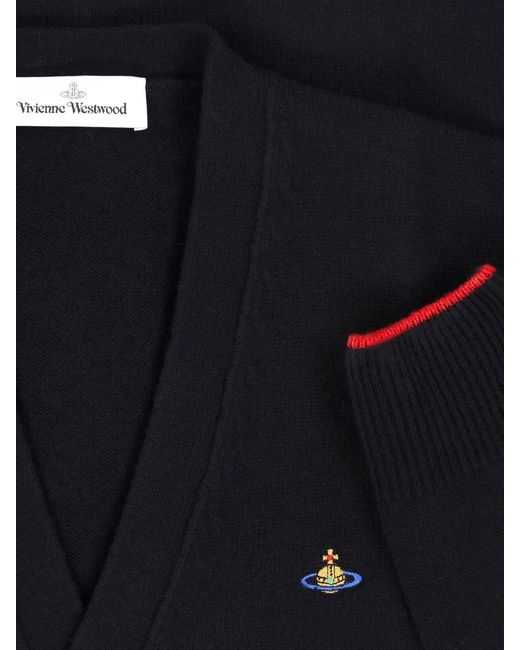 Vivienne Westwood Blue Crew Neck Fitted Sweater for men