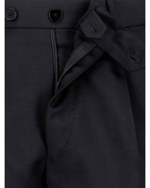 Caruso Blue Double-Breasted Suit for men