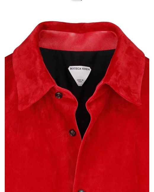 Bottega Veneta Red Suede Shirt
