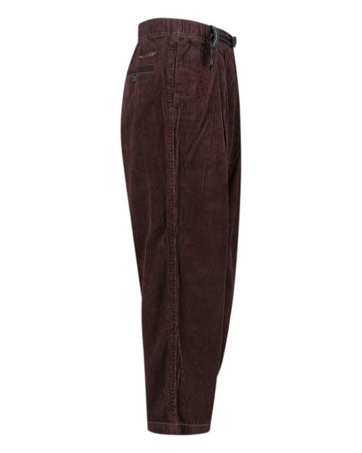 And Wander Brown Classic Straight-Leg Trousers With Structured Waistband for men