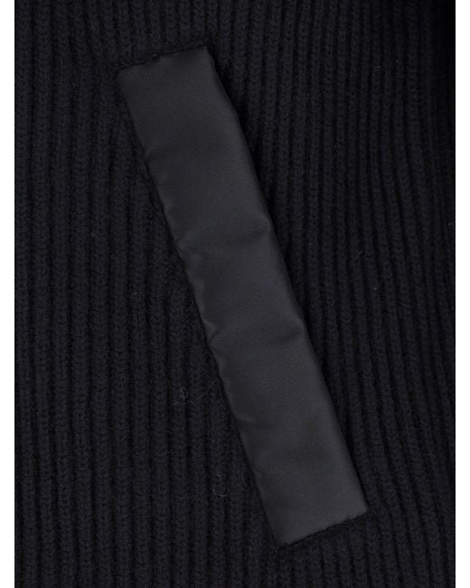 Sacai Black Zip Cardigan for men