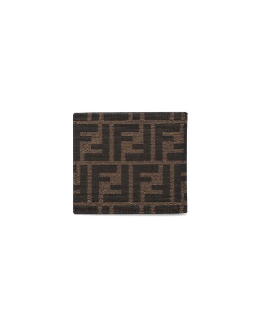 Fendi Black Bi-Fold Wallet "Ff" for men
