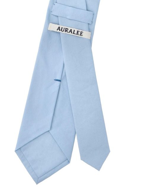 Auralee Blue Cotton Tie for men