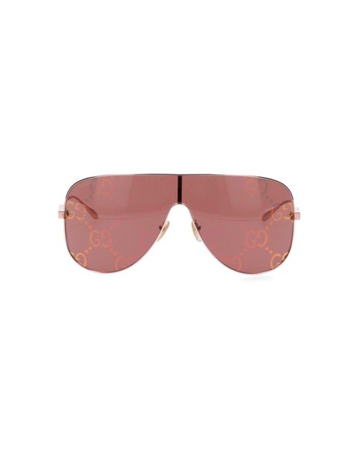 Gucci Pink Face Covering Sunglasses for men