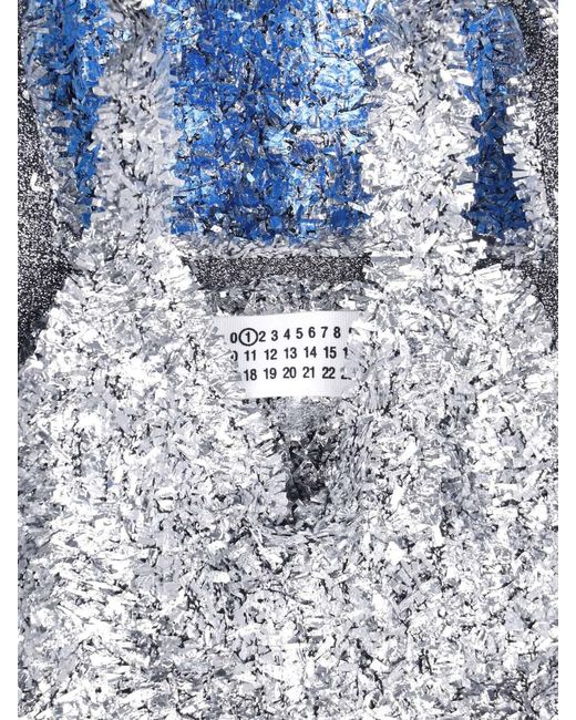 Maison Margiela Blue Laminated Knit Top