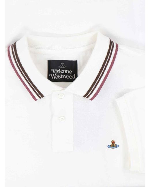 Vivienne Westwood White 'Orb' Polo for men