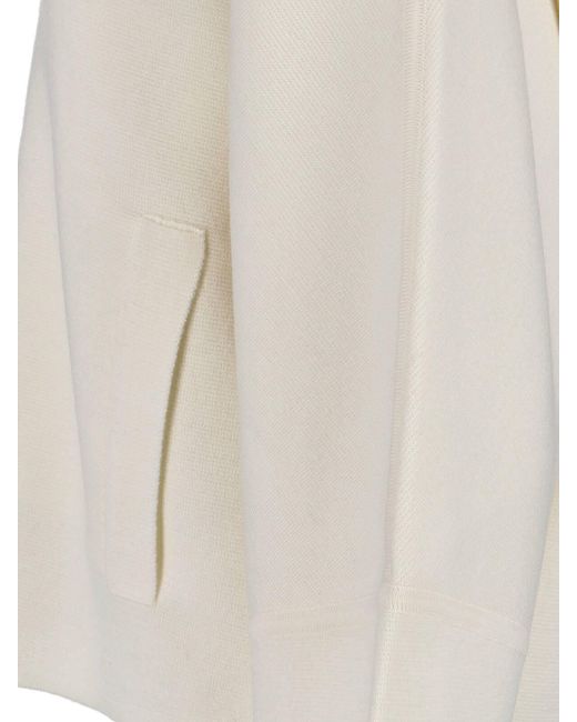Max Mara White Virgin Wool Cardigan