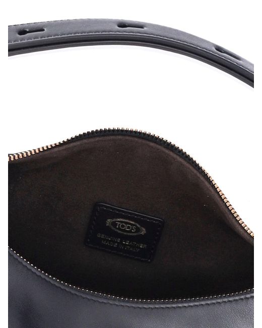 Tod's Black Shoulder Bag Metal Dots