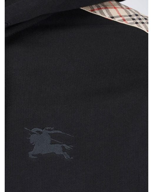 Burberry Blue Zip Hoodie "Check" for men
