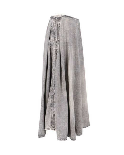 DIESEL Gray Skirts Organic Cotton