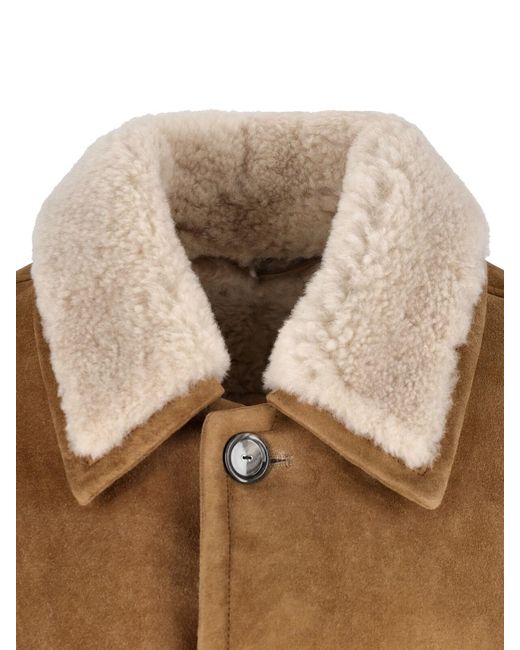 AMI Brown Shearling Jacket for men