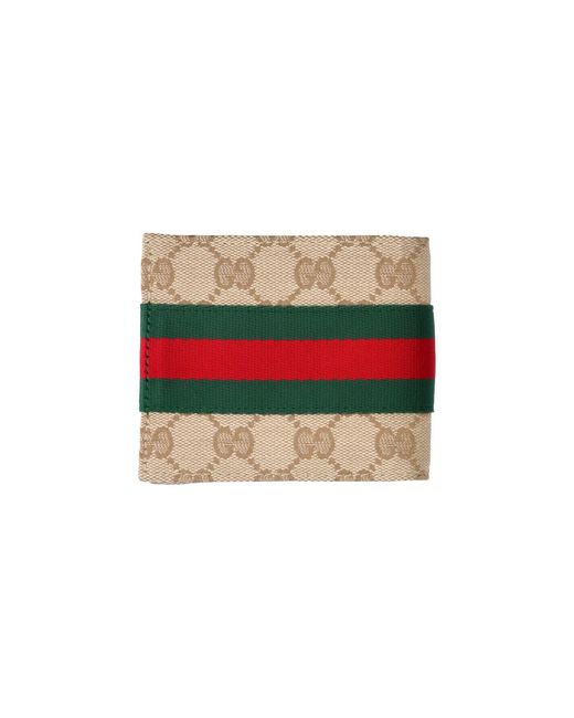 Gucci Natural Bi-Fold Wallet "Web" for men