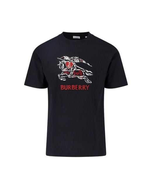 Burberry Black T-Shirt Logo "Ekd" for men