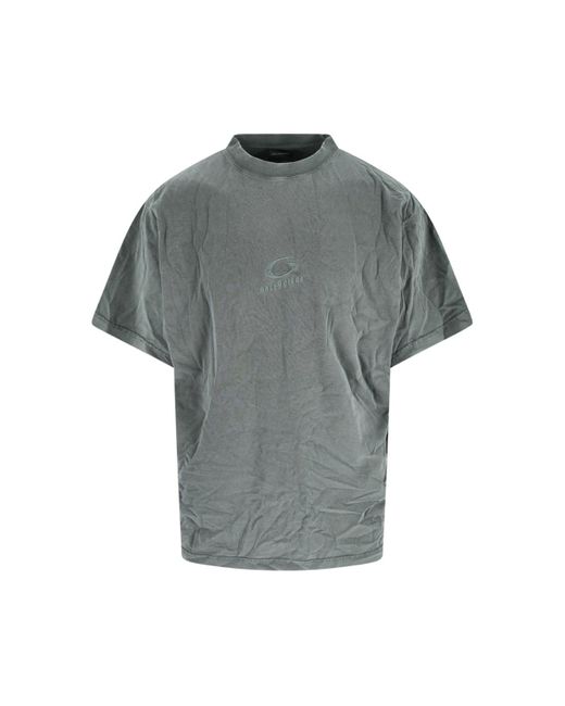 Balenciaga Gray Loop Sports T-Shirt for men