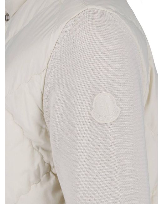 Moncler White Padded Cardigan